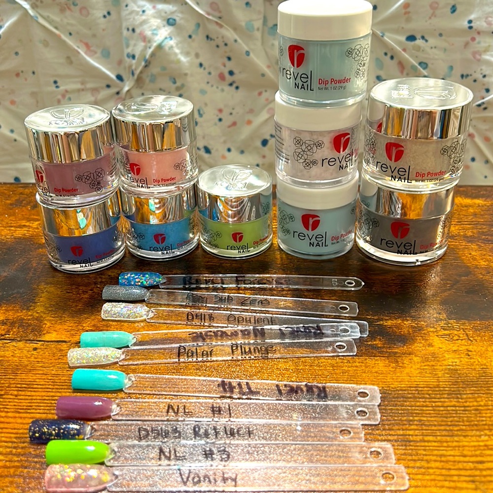 Nine Revel nail dips